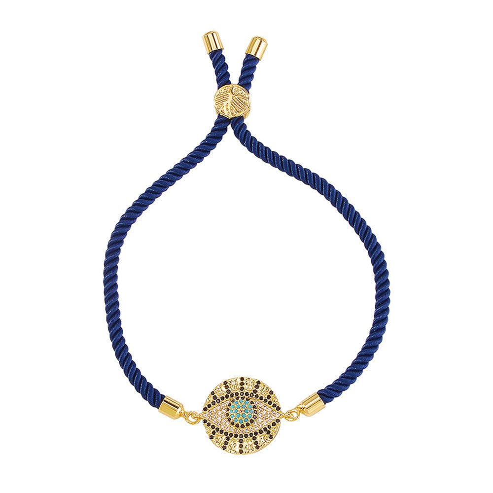 18K Gold Plated Evil Eye Cord Bracelets - Von Günther zu WindCord Bracelet