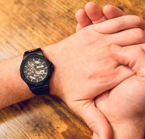 Ayoro Blackcore Skeleton AG8 Watch - Luxury Skeleton Timepiece - Von Günther zu WindWatches