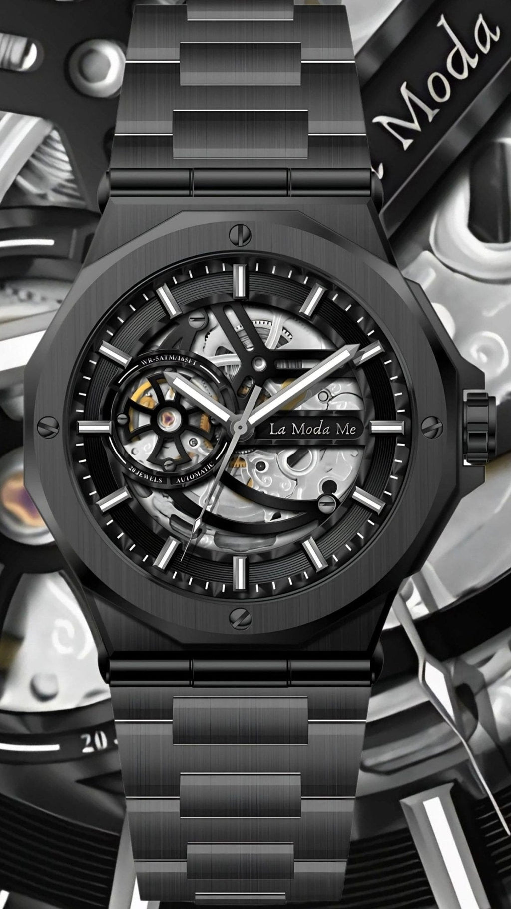 Ayoro Blackcore Skeleton AG8 Watch - Luxury Skeleton Timepiece - Von Günther zu WindWatches