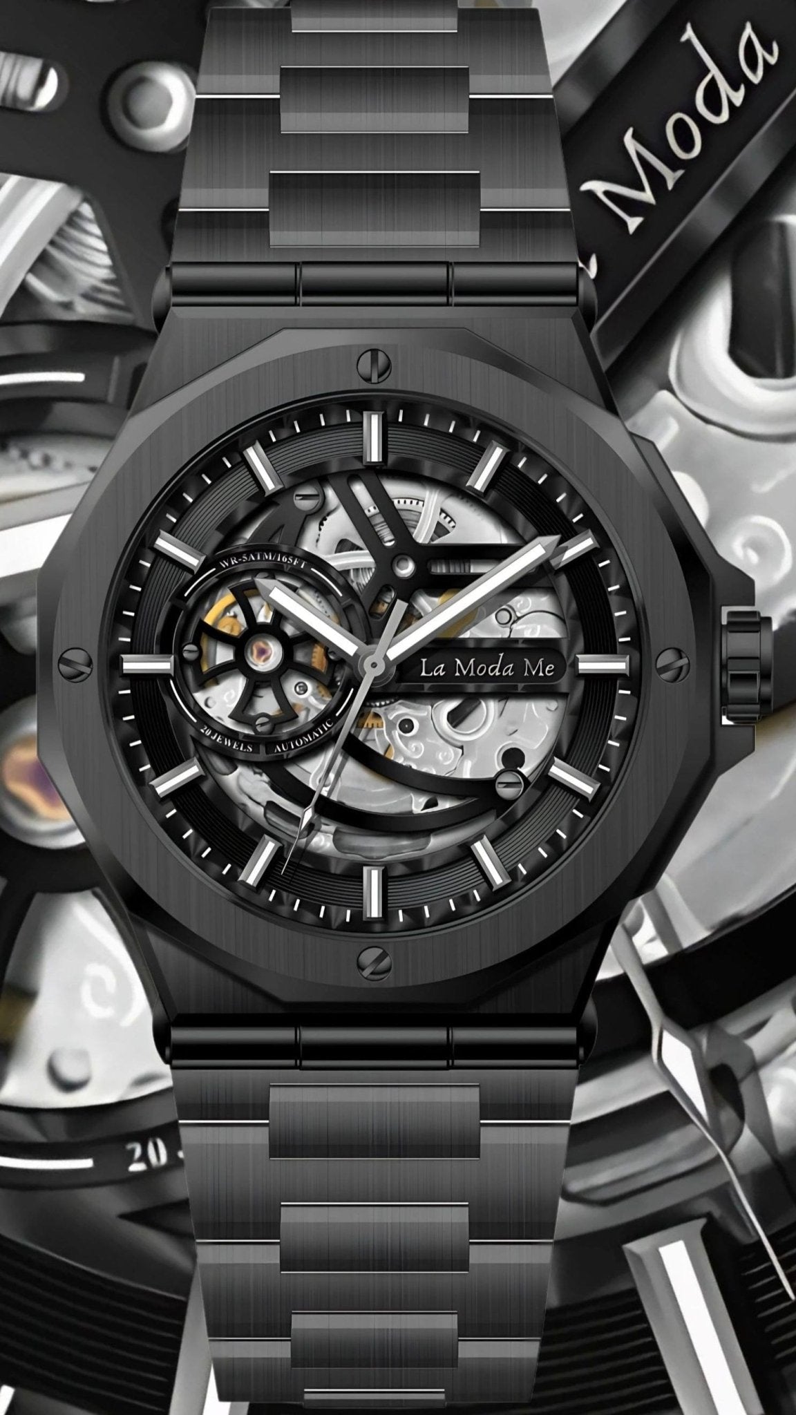 Ayoro Blackcore Skeleton AG8 Watch - Luxury Skeleton Timepiece - Von Günther zu WindWatches