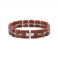 Bracelet Tor - Eco - Friendly Redwood & Steel Norse Bracelet - Von Günther zu WindBracelet