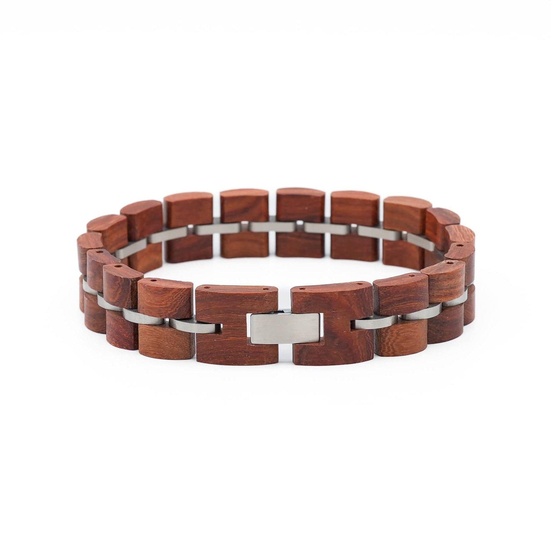 Bracelet Tor - Eco - Friendly Redwood & Steel Norse Bracelet - Von Günther zu WindBracelet