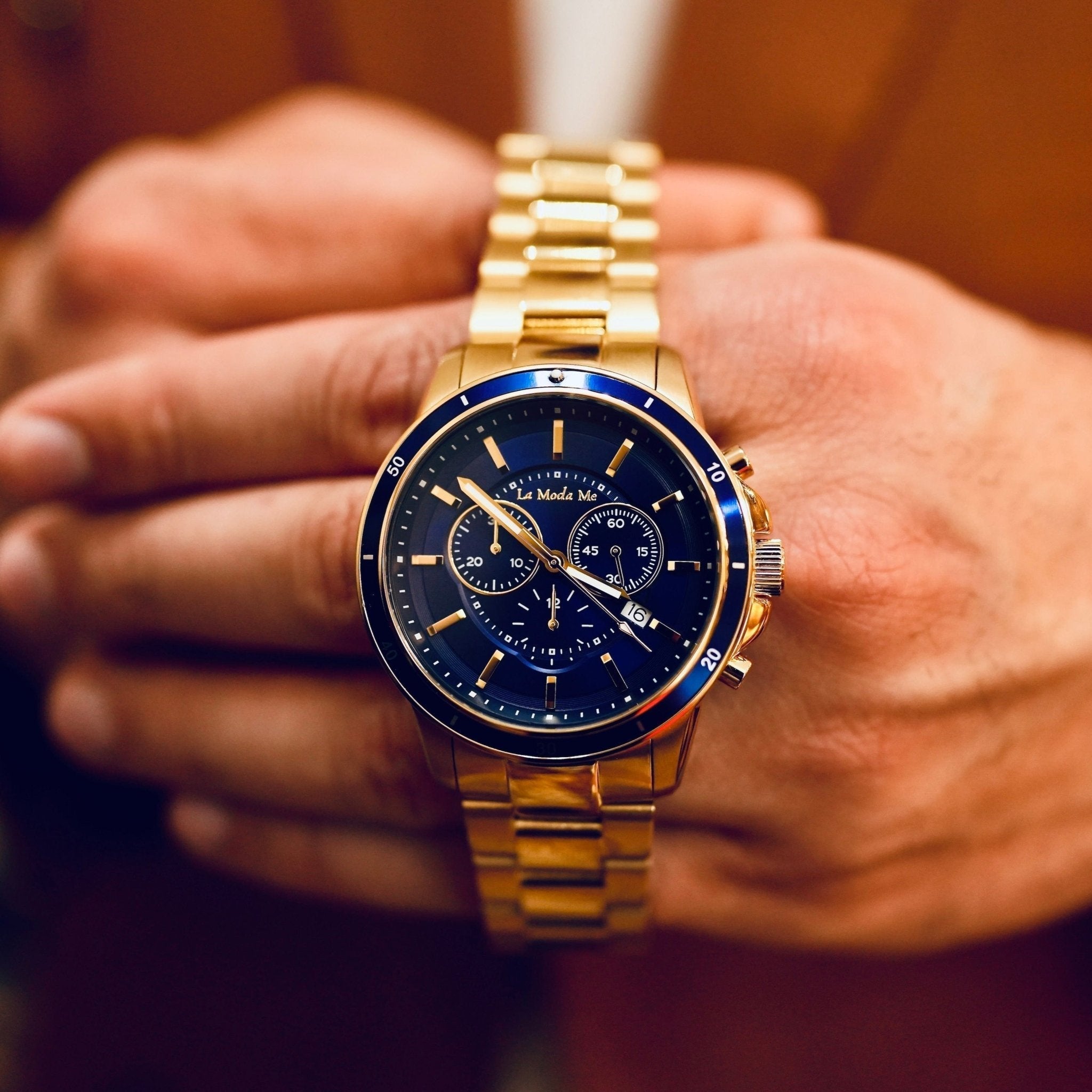 CEO Handshake Blue Watch - Executive Luxury Timepiece - Von Günther zu WindWatches