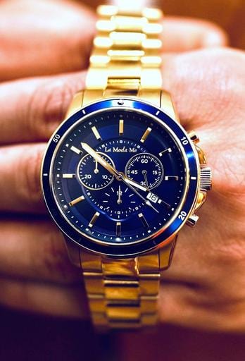 CEO Handshake Blue Watch - Executive Luxury Timepiece - Von Günther zu WindWatches