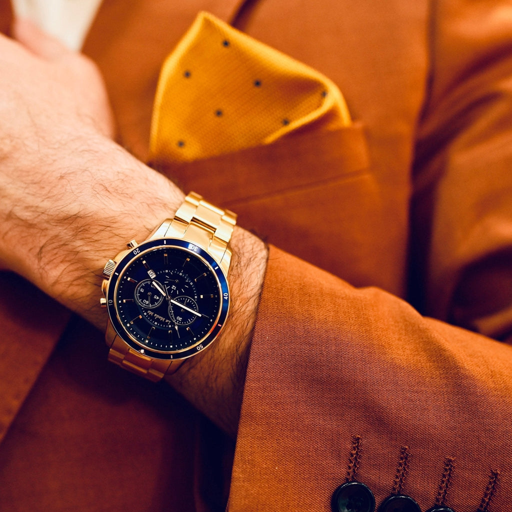 CEO Handshake Blue Watch - Executive Luxury Timepiece - Von Günther zu WindWatches