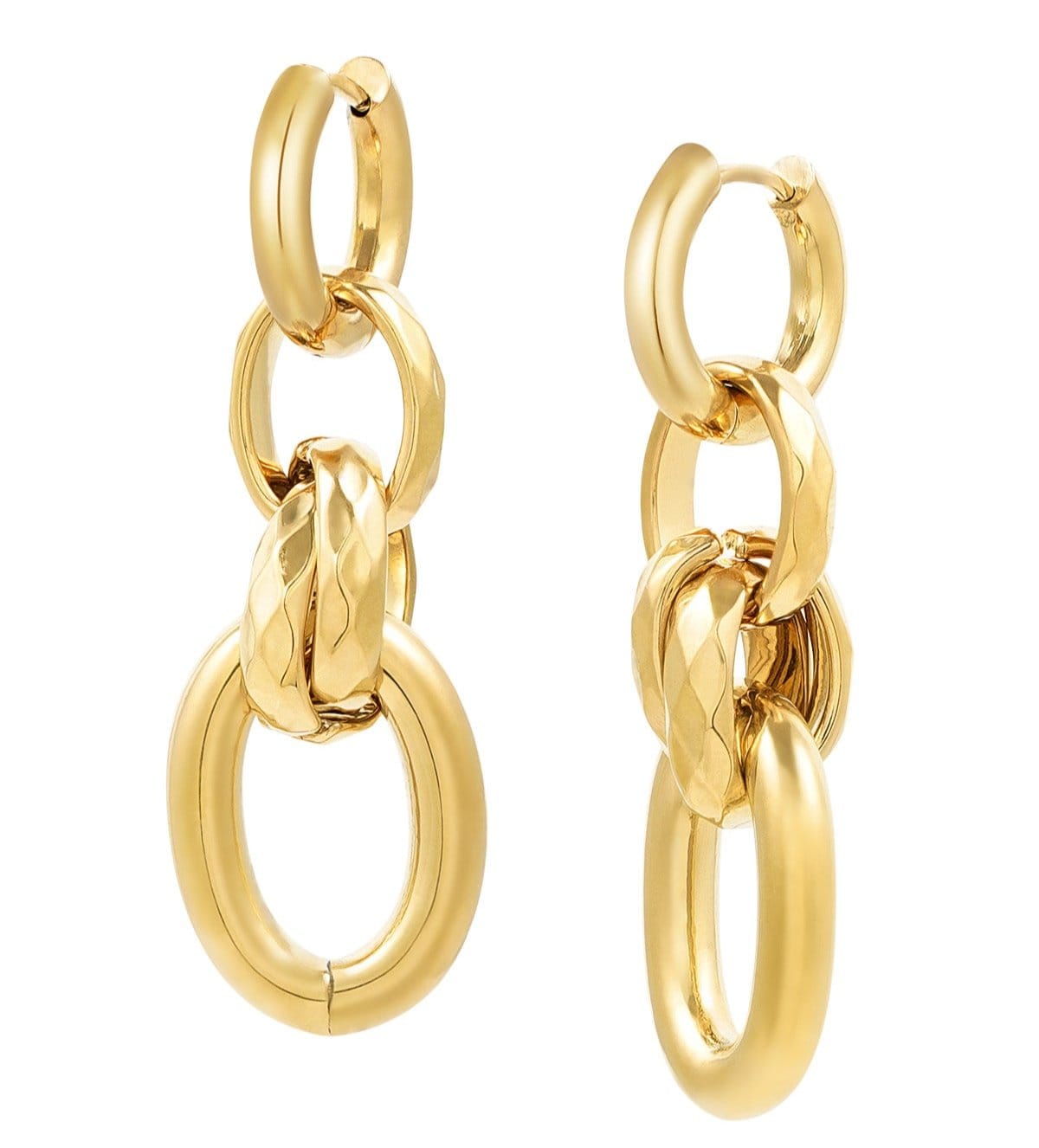 Earrings Chain II - Gold Plated Chain Drop Earrings - Von Günther zu WindEarrings