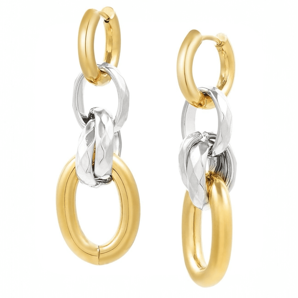 Earrings Chain II - Gold Plated Chain Drop Earrings - Von Günther zu WindEarrings