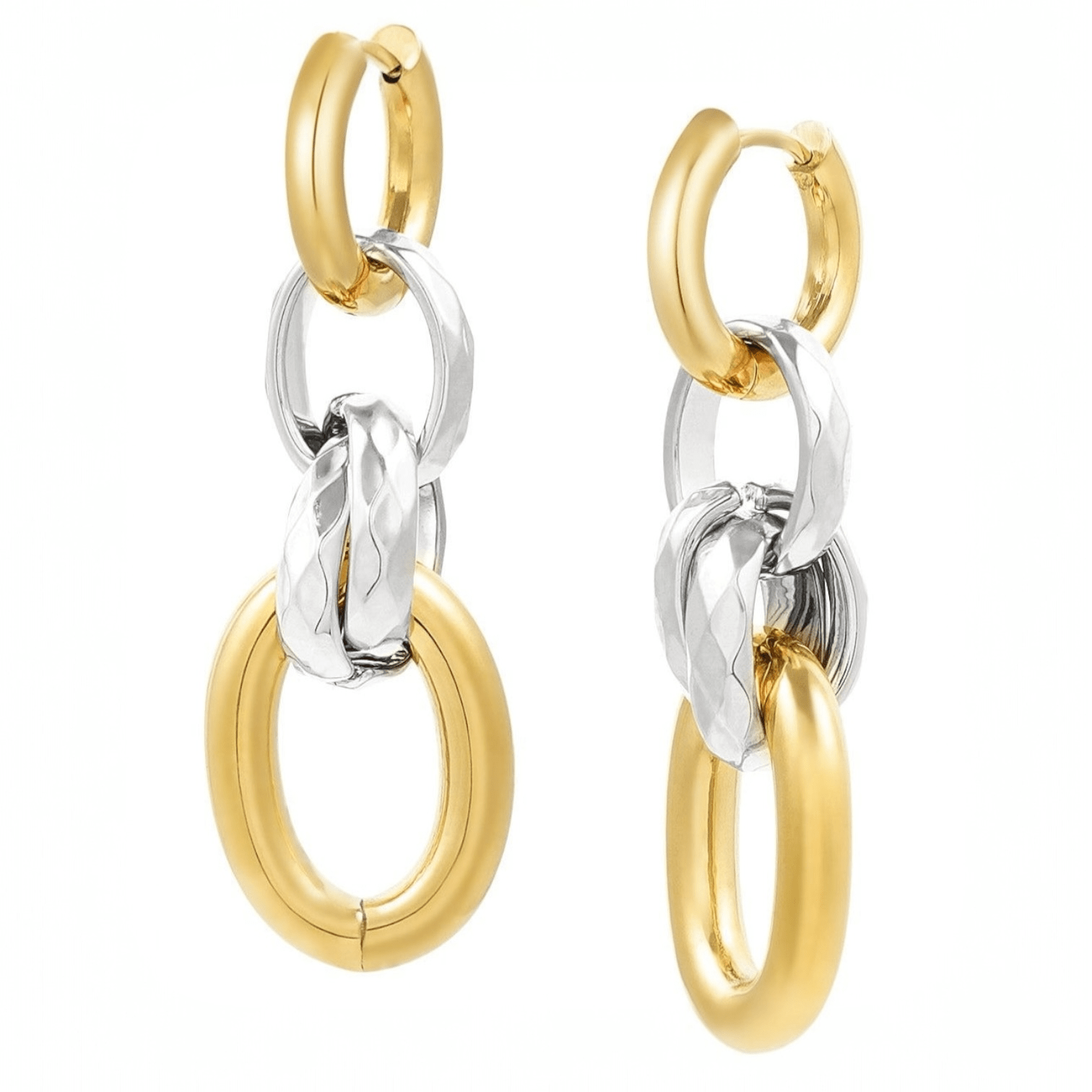 Earrings Chain II - Gold Plated Chain Drop Earrings - Von Günther zu WindEarrings