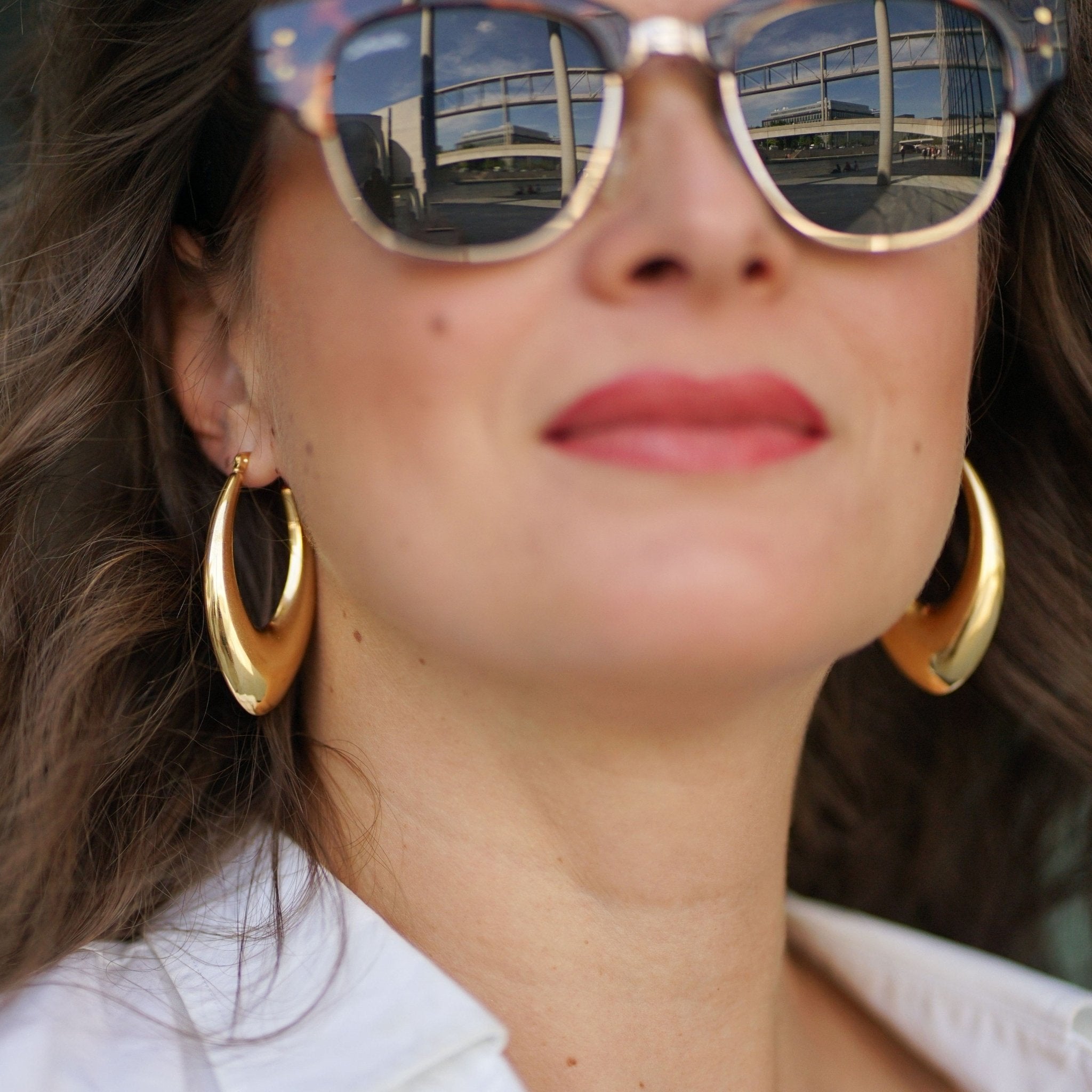 Earrings Gloria - Gold Plated Statement Earrings - Von Günther zu WindEarrings