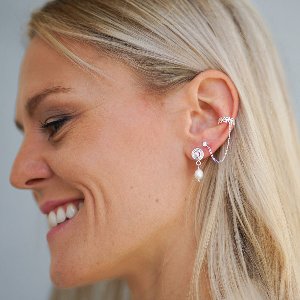 Earrings Maze - Gold Plated Geometric Maze Design - Von Günther zu WindEarrings