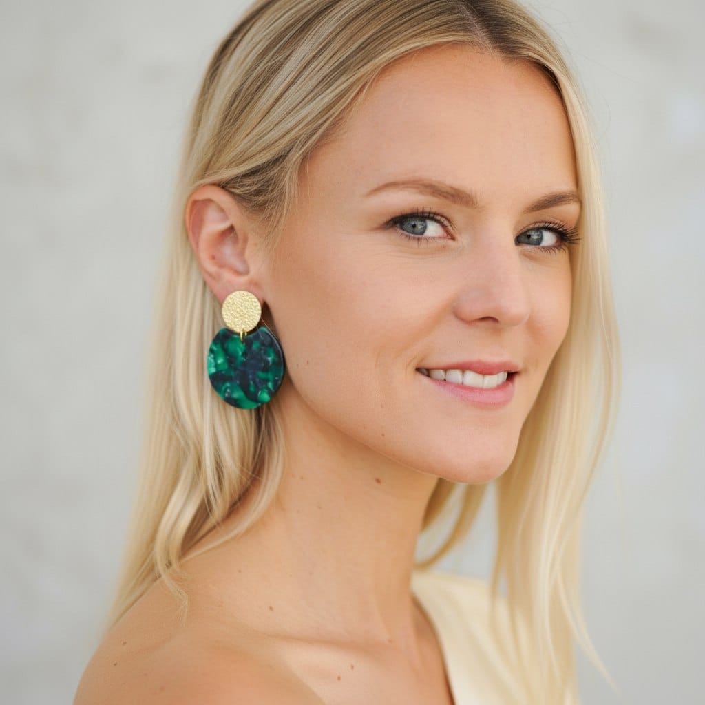 Earrings Polly - Gold Plated Modern Earrings - Von Günther zu WindEarrings