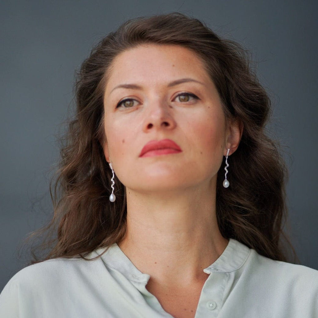 Earrings Wave - Gold Plated Wave Design Earrings - Von Günther zu WindEarrings