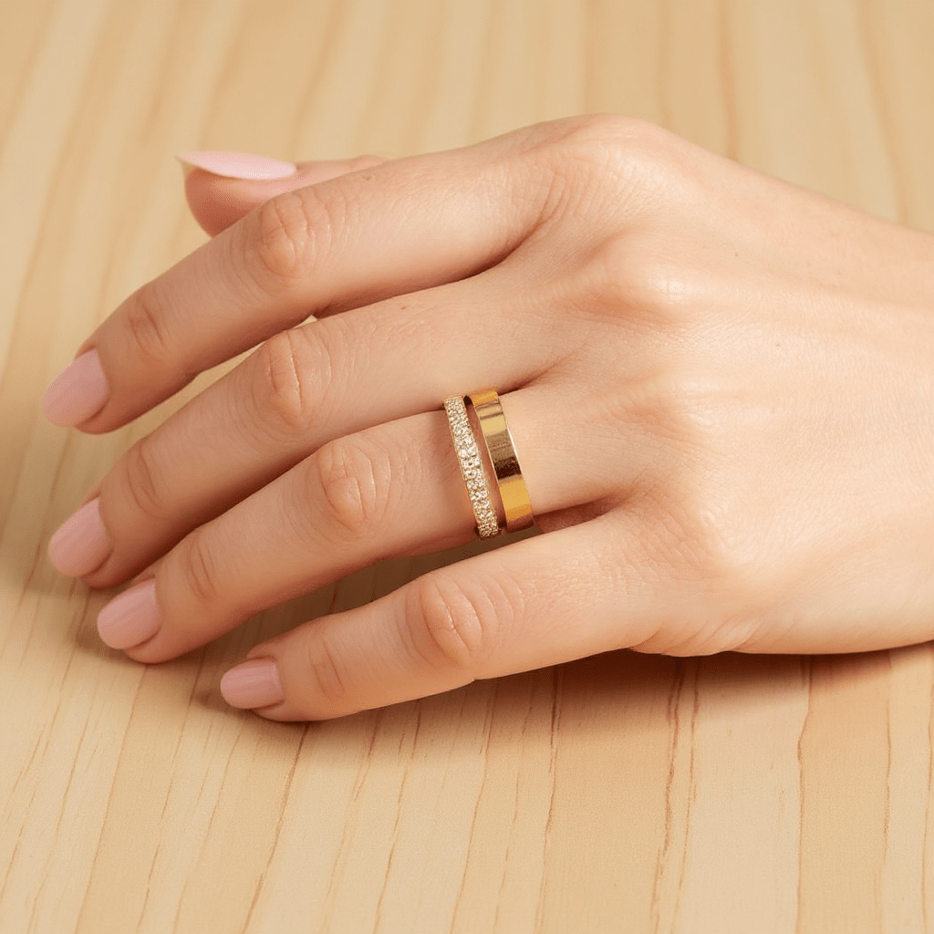 Ring Vera - Gold Plated Stainless Steel Stackable Ring