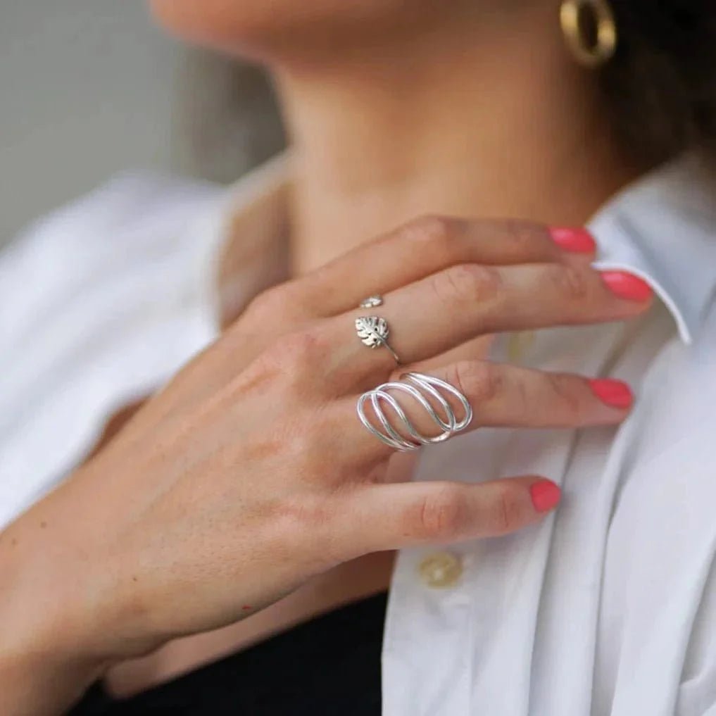 Ring Flow - Sterling Silver Flowing Design Ring - Von Günther zu WindRings