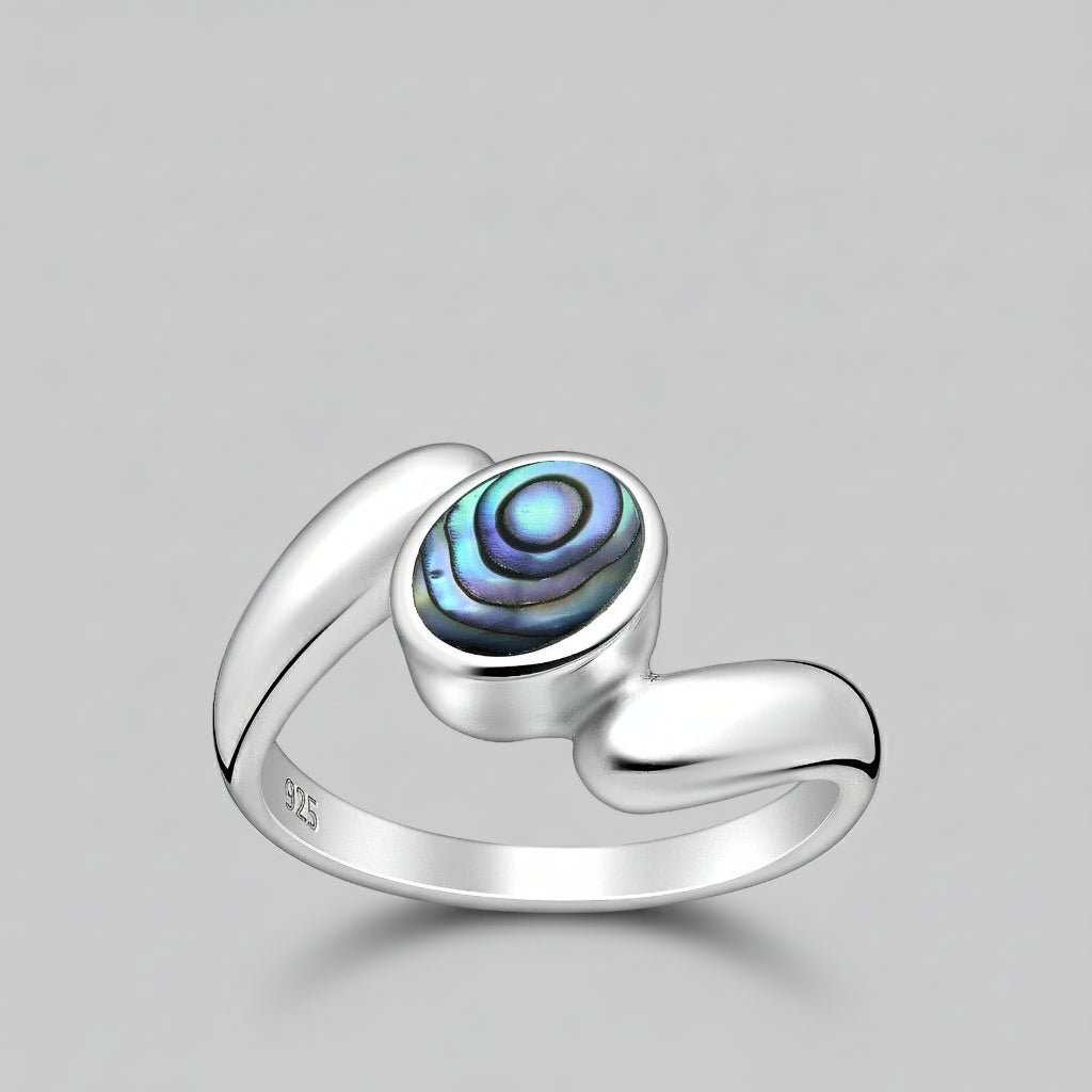 Ring Galaxy - Sterling Silver Abalone Shell Cosmic Ring - Von Günther zu WindRings
