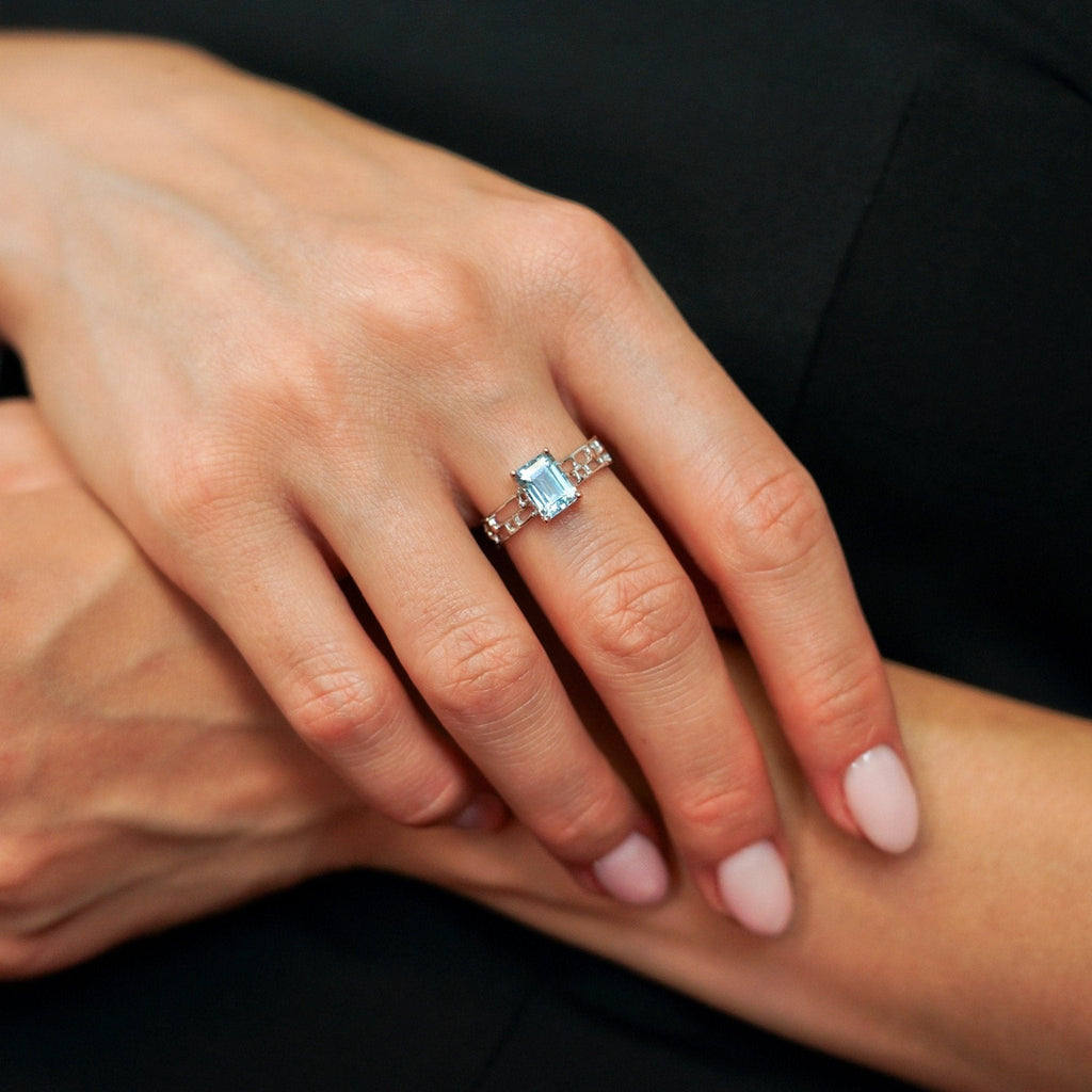 Ring Imperial - Sterling Silver Sky Blue Topaz Luxury Ring - Von Günther zu WindRings