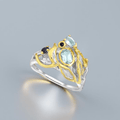 Ring Madonna - Sterling Silver Topaz & Sapphire Luxury Ring - Von Günther zu WindRings
