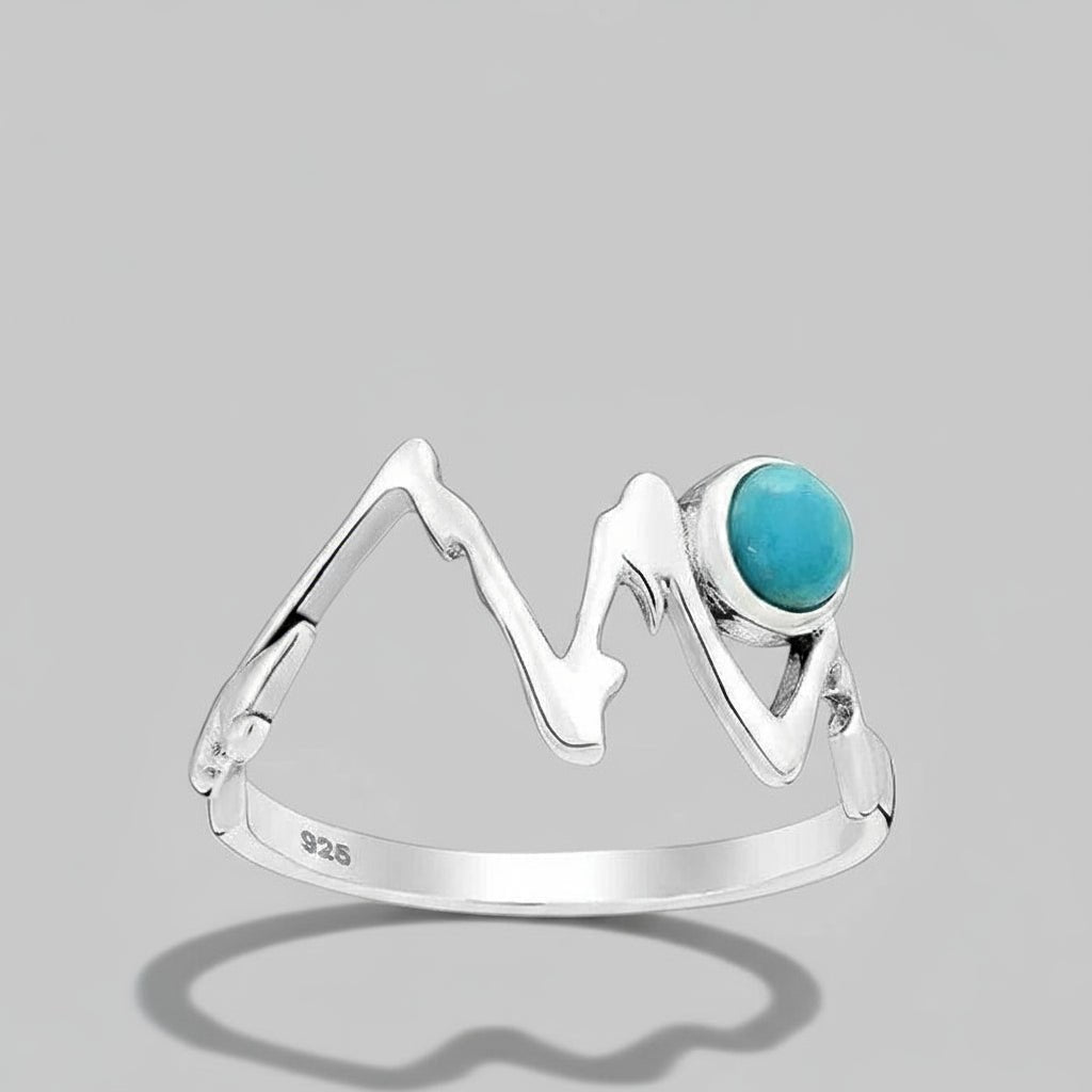 Ring Mountain Star - Sterling Silver Turquoise Ring - Von Günther zu WindRings