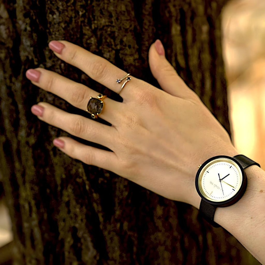 Ring Nebbia - Sterling Silver Rutilated Quartz & Labradorite Ring - Von Günther zu WindRings
