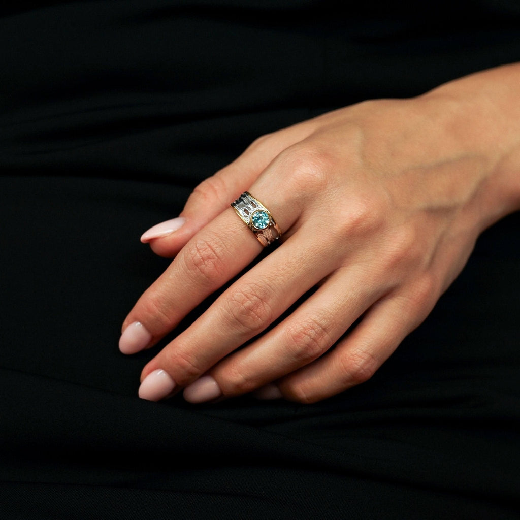 Ring Stella Azzurra - Sterling Silver Sky Blue Topaz Ring - Von Günther zu WindRings