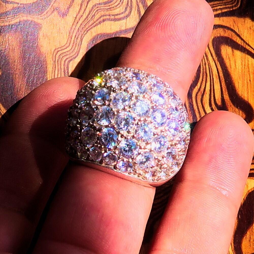 Sterling Silver Sphere Ring, Sterling Silver Ring, handmade silver ring, different sized white Cubic Zirconias, Gift for Her - Size 8 - Von Günther zu WindSterling Silver Ring