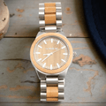 Watch Ember - Eco - Friendly Gold Oak Wooden Timepiece - Von Günther zu WindWatches
