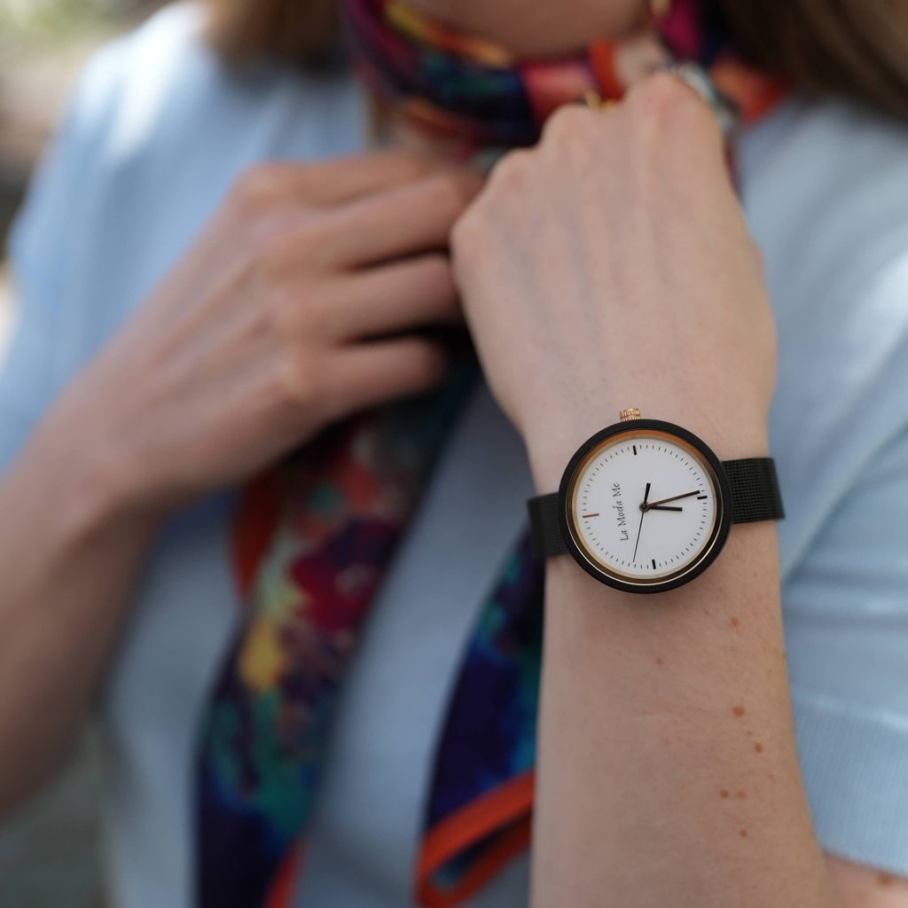 Watch Lumin Ron Black - Eco - Friendly Minimalist Elegant Timepiece - Von Günther zu WindWatches