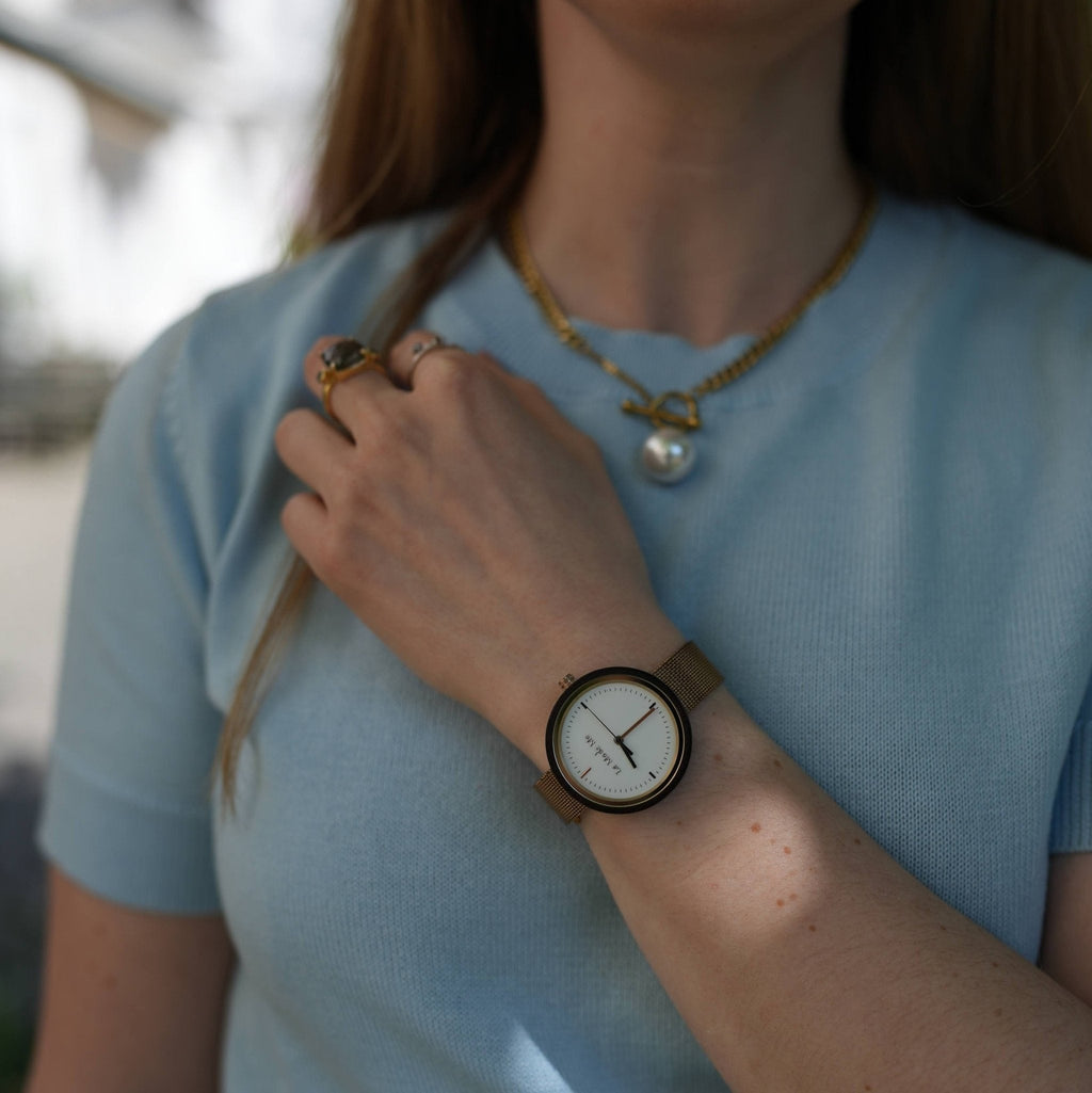 Watch Lumin Rosegold - Eco - Friendly Minimalist Round Timepiece - Von Günther zu WindWatches