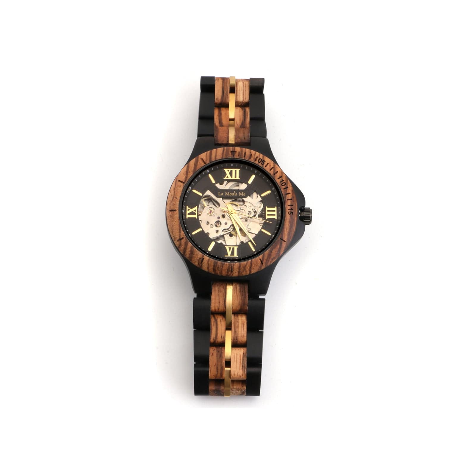 Watch Notterdam Automatic Zebrawood - Eco - Friendly Wooden Watch - Von Günther zu WindWatches