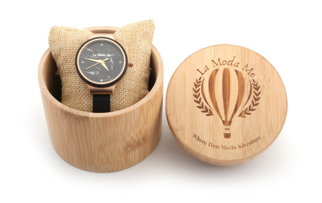 Watch Olivewood Ira - Eco - Friendly Rose Gold & Wood Timepiece - Von Günther zu WindWatches