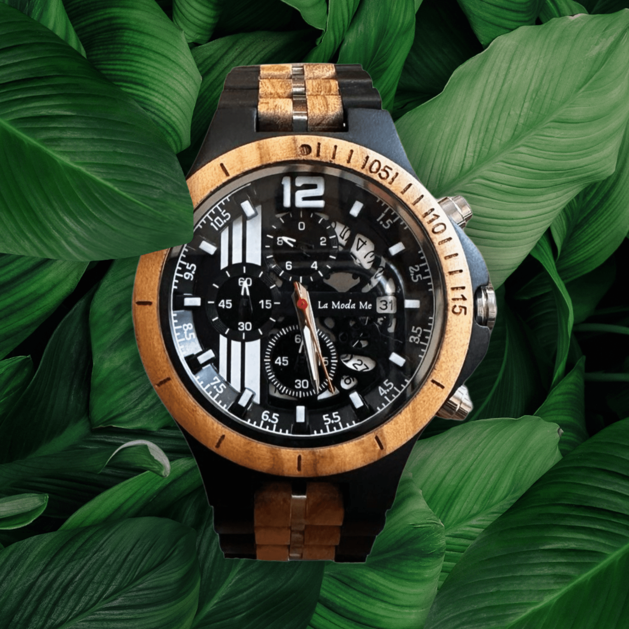 Watch Templer Knight Zebrawood - Eco - Friendly Wooden Timepiece - Von Günther zu WindWatches