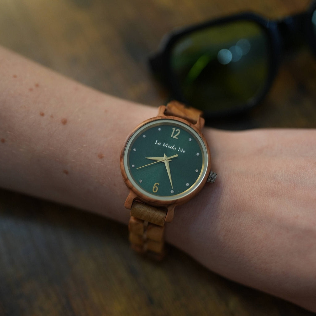 Watch Viridis Olivewood Green - Eco - Friendly Elegant Timepiece - Von Günther zu WindWatches