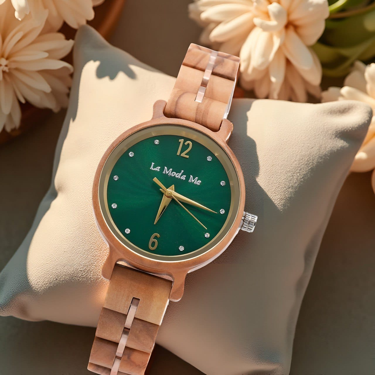 Watch Viridis Olivewood Green - Eco - Friendly Elegant Timepiece - Von Günther zu WindWatches